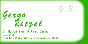 gergo ritzel business card